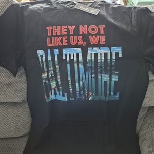 Mister Tee Black Cotton Men's T-Shirt XL They Not Like Us Baltimore Graphic